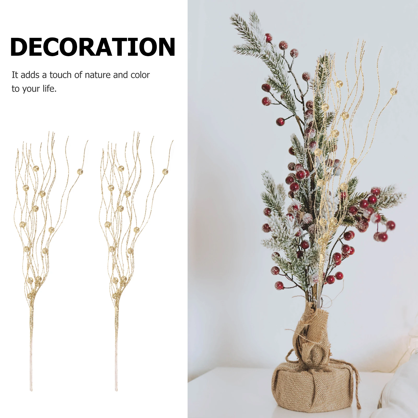 

5 Pcs Christmas Tree Decorations Artificial Fruits for Lifelike Branches Decorative Vase