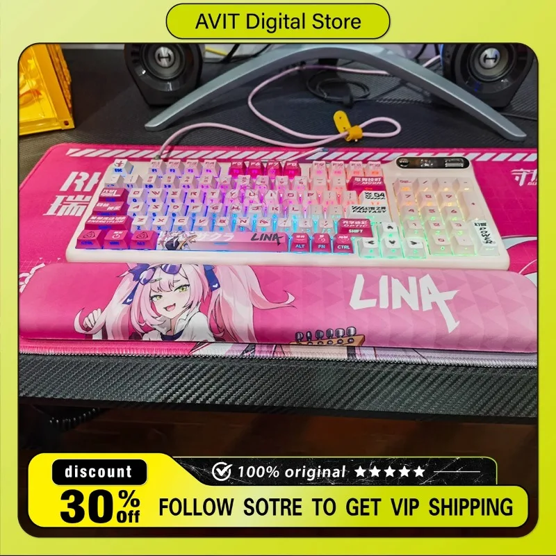 

KZZI Hand Rest Mechanical Keyboard Wrist Rest Memory Foam Palm Rest Wrist Guards Two Dimensions Office Games Two-dimensional