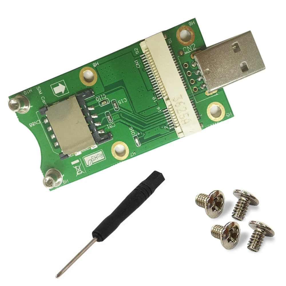 Mini PCI-E to USB Adapter With SIM card Slot for WWAN/LTE Module converts 3G/4G wireless Mini-Card to USB port