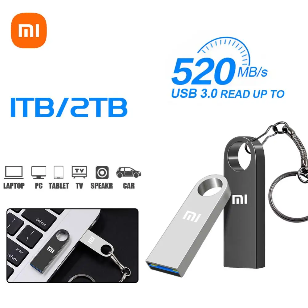 Xiaomi-Mini clé USB en métal OTG, clé USB, clé USB haute vitesse, clé USB étanche, type C, 3.1, 1 To, 512 Go, 2 To