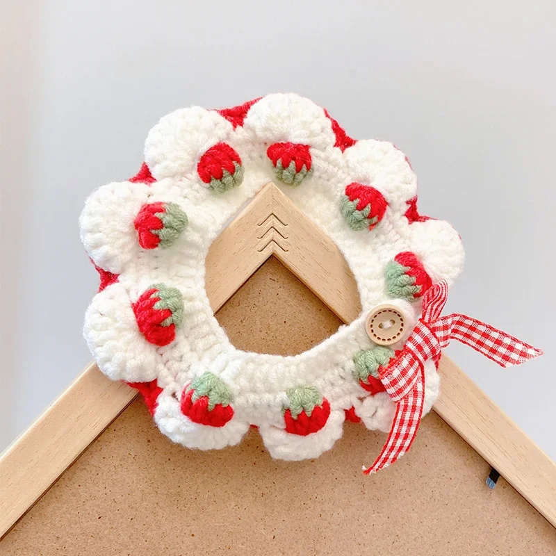 

Y Y Cat and Dog Knitted Scarf Scarf Pet's Saliva Towel Ornament Muppet British Shorthair American Shorthair Blue and White