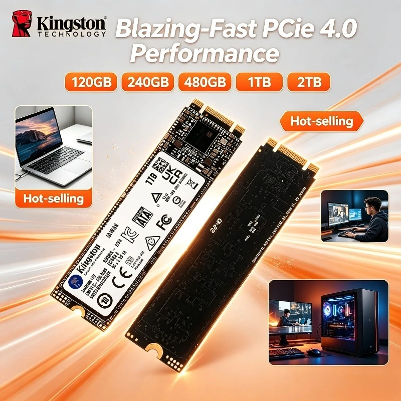 Kingston A400-NGFF SSD M.2 2280 Internal  120GB 240GB 480GB 1TB 2TB Solid State Hard Drive High Performance for Laptop Desktop