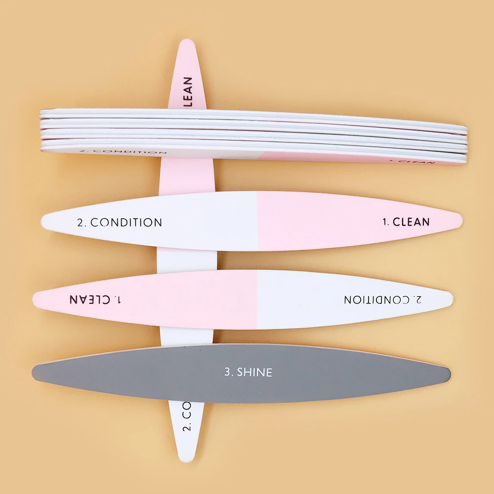 20Pcs Professional Nail File Polishing Strip 600/1200/3000 Nail Stylist Supplies Shuttle Manicure Tools Sanding Nail Accessories