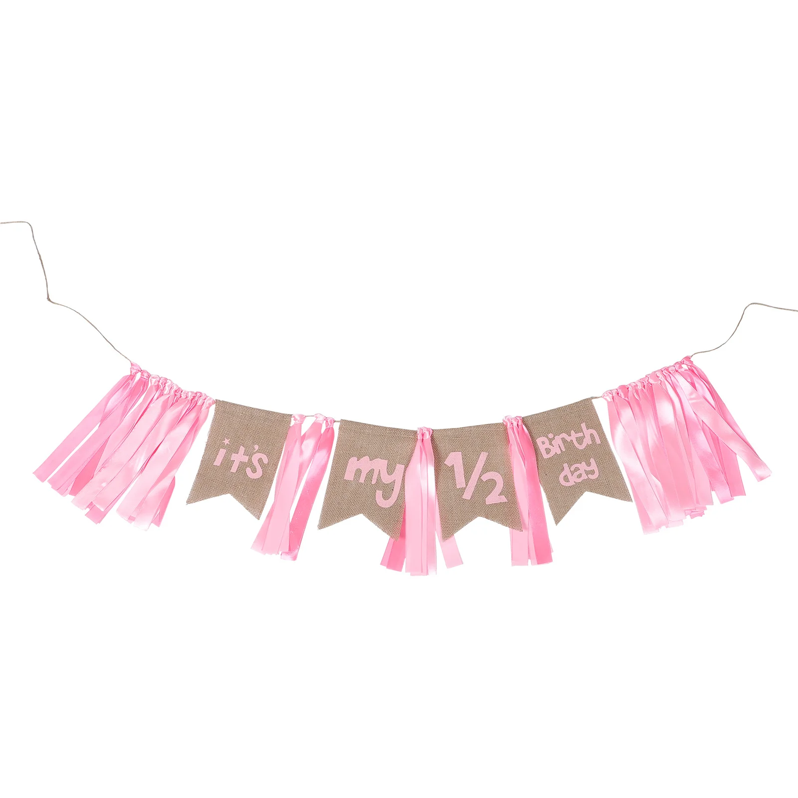 

1 2 Birthday Chair Banner Cloth Material Soft Comfortable High Chair Birthday Party Decorative Flag Decorative Backdrop Banner