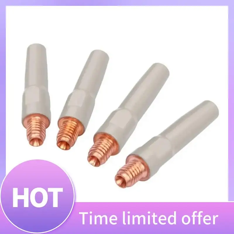 

B69C 10PCS Anti-Welding Slag Welding Wire Feeding Tips Coated Welding Torch Nozzle MIG Welding Tool Consumables