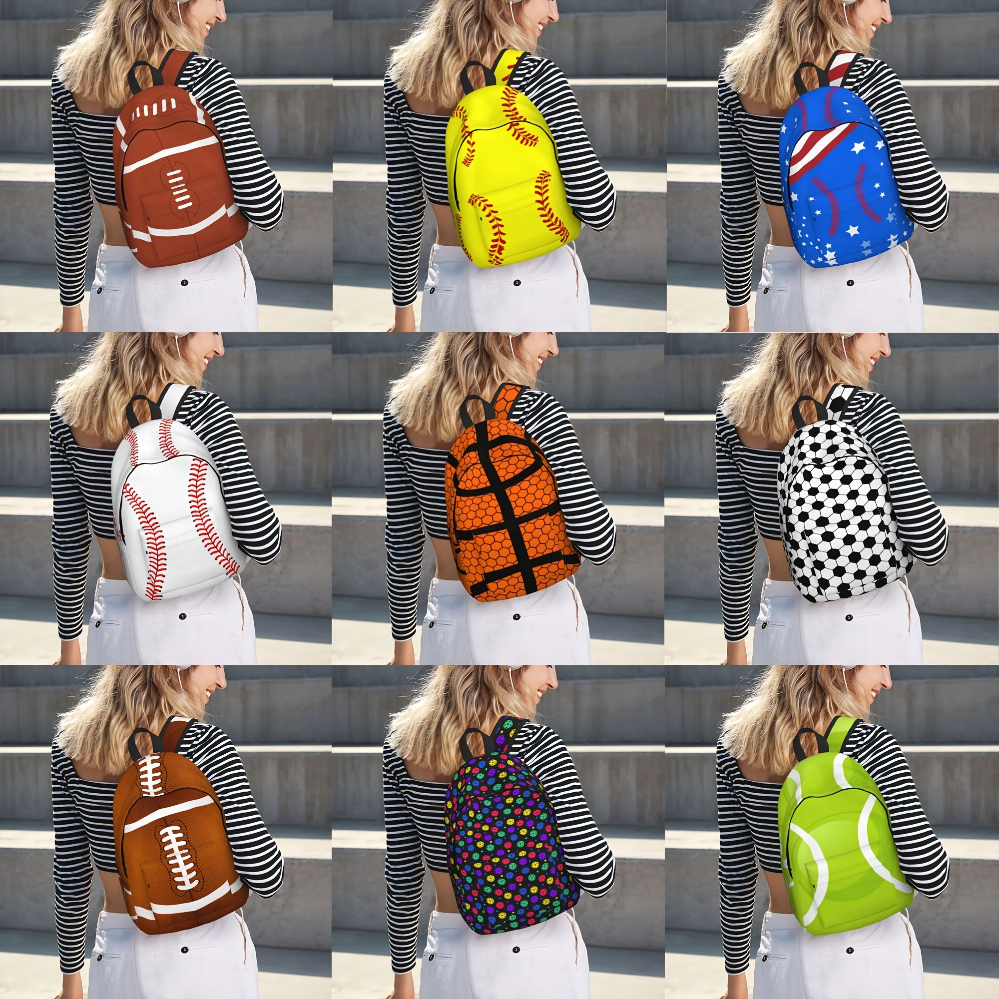 Mochila de béisbol Mochila de tenis Deportes de softbol para estudiantes Fútbol Voleibol Pickleball Bolsa escolar de fútbol