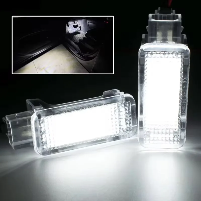 For Skoda Fabia Octavia Roomster Superb Rapid Kodiaq 2pcs LED Footwell Under Courtesy Light Luggage Trunk Glove Box Lamps view 4