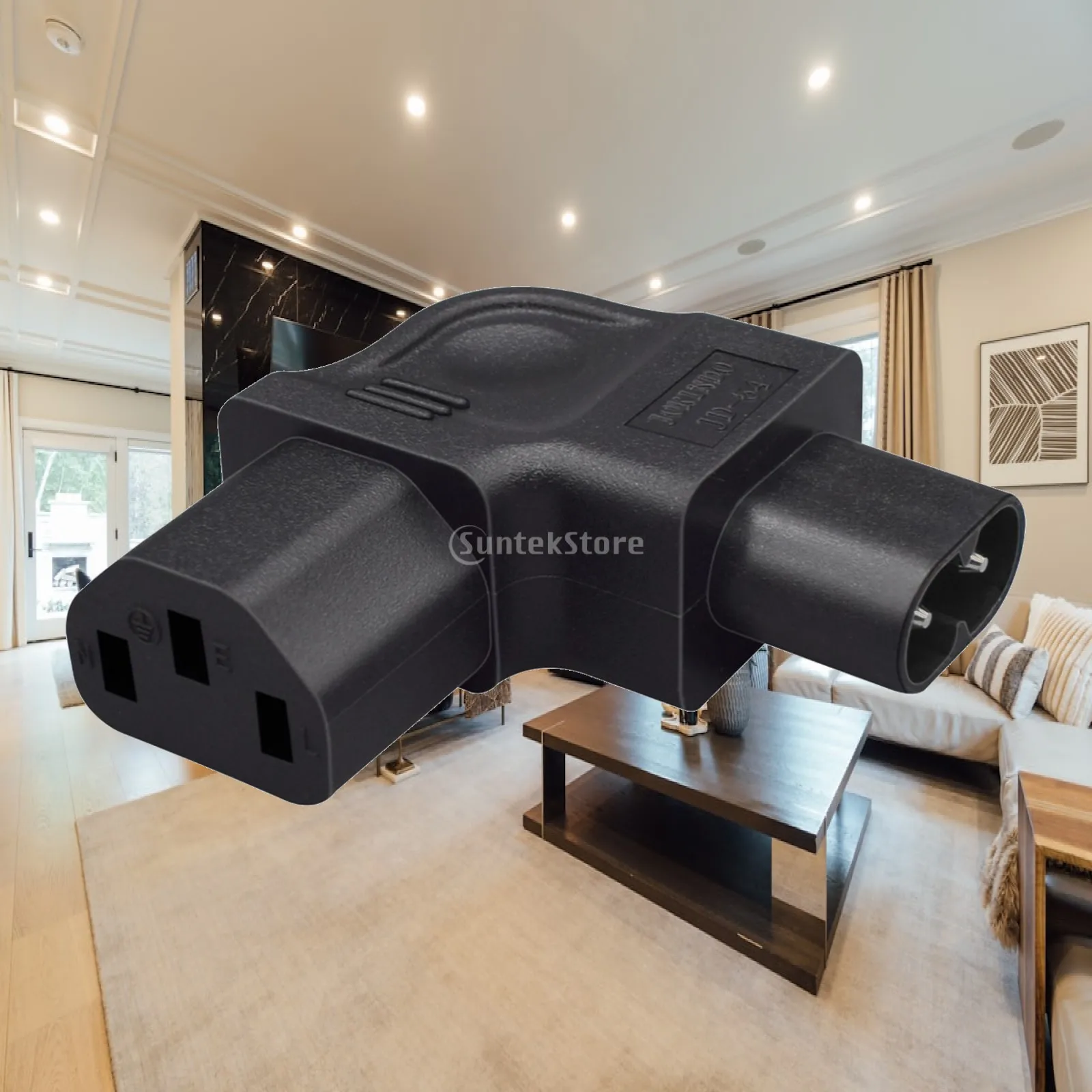 Left Bending Design AC Power Plug Premium IEC Connector Conversion Plug IEC320