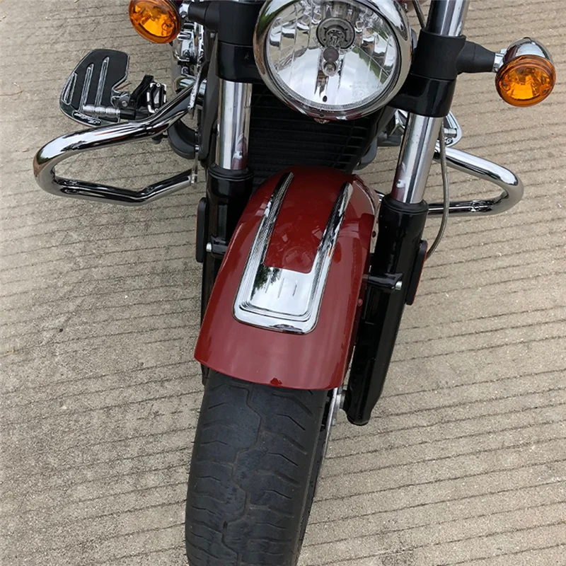 

Motorcycle Front Fender Accent Trim Cover Accessories For Indian Scout Sixty Bobber 2015-2023 Front Mudguard Trim