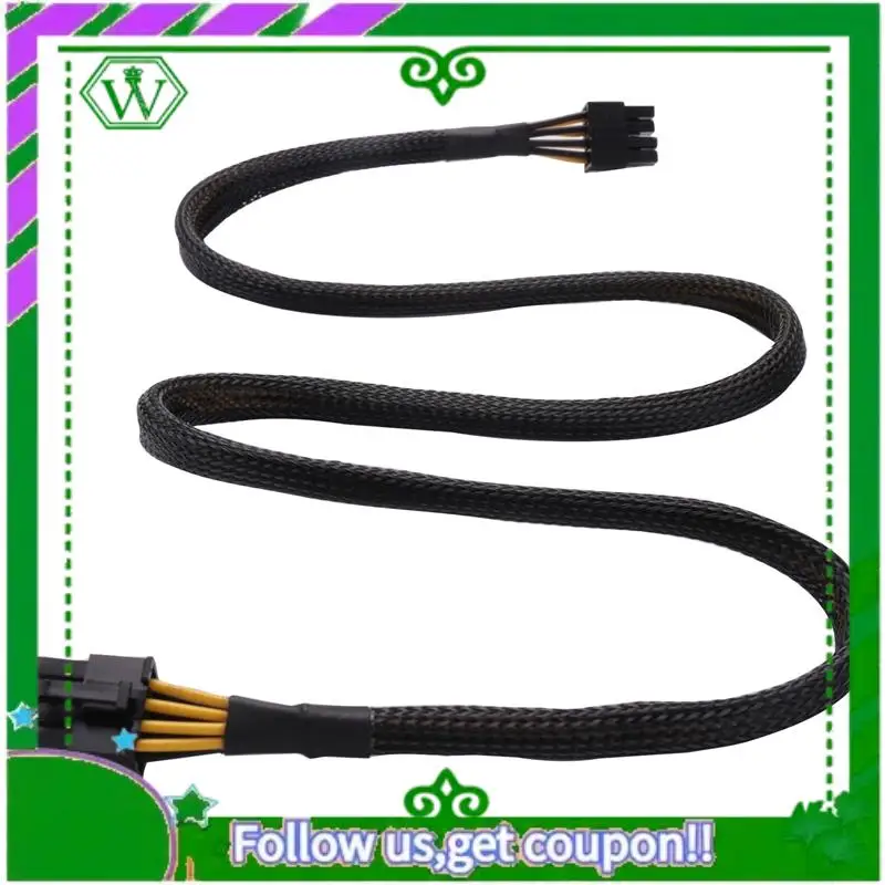 ABIK-2X CPU 8 Pin Male To CPU 8(4+4) Pin Male,EPS-12V Motherboard Power Adapter Cable For EVGA Modular Power Supply 32 Inches