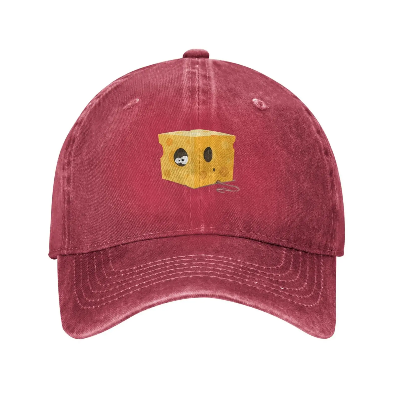 Funny Cartoon Mouse Eating Cheese from The Inside Baseball Cap for Men Women Vintage Trucker Hat Golf Hats