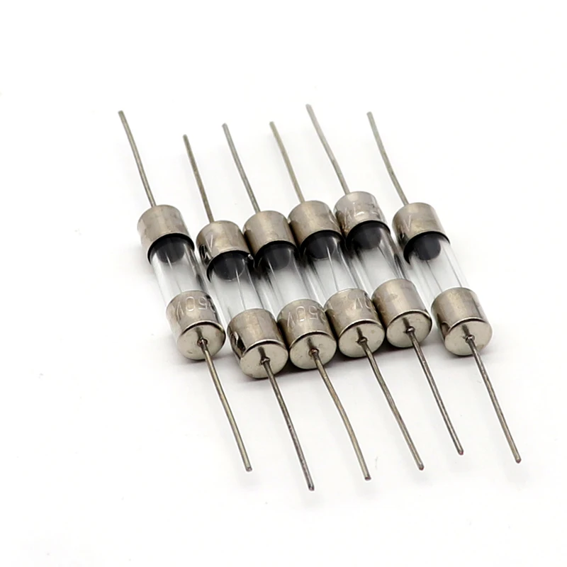 【10PCS】5*20mm Axial Glass Fuse Fast Blow Slow T 250V With Lead Wire 5*20 F1A/2A/3A/3.15A/4A/5A/6.3A/8A/10A-20A The fuse tube