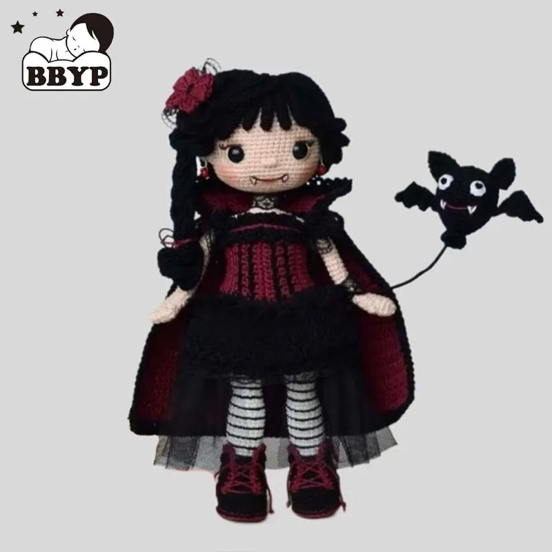 

Handmade Knitting Doll Crochet Vampire Girls Crochet Dolls For Home Accessories Craft Toy Ornaments