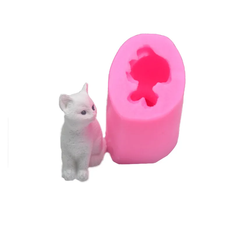 3D Cat Candle Silicone Molds Resin Clay Soap Mold DIY Fondant Cake Decorating Tools Cake Baking Candy Chocolate Moulds