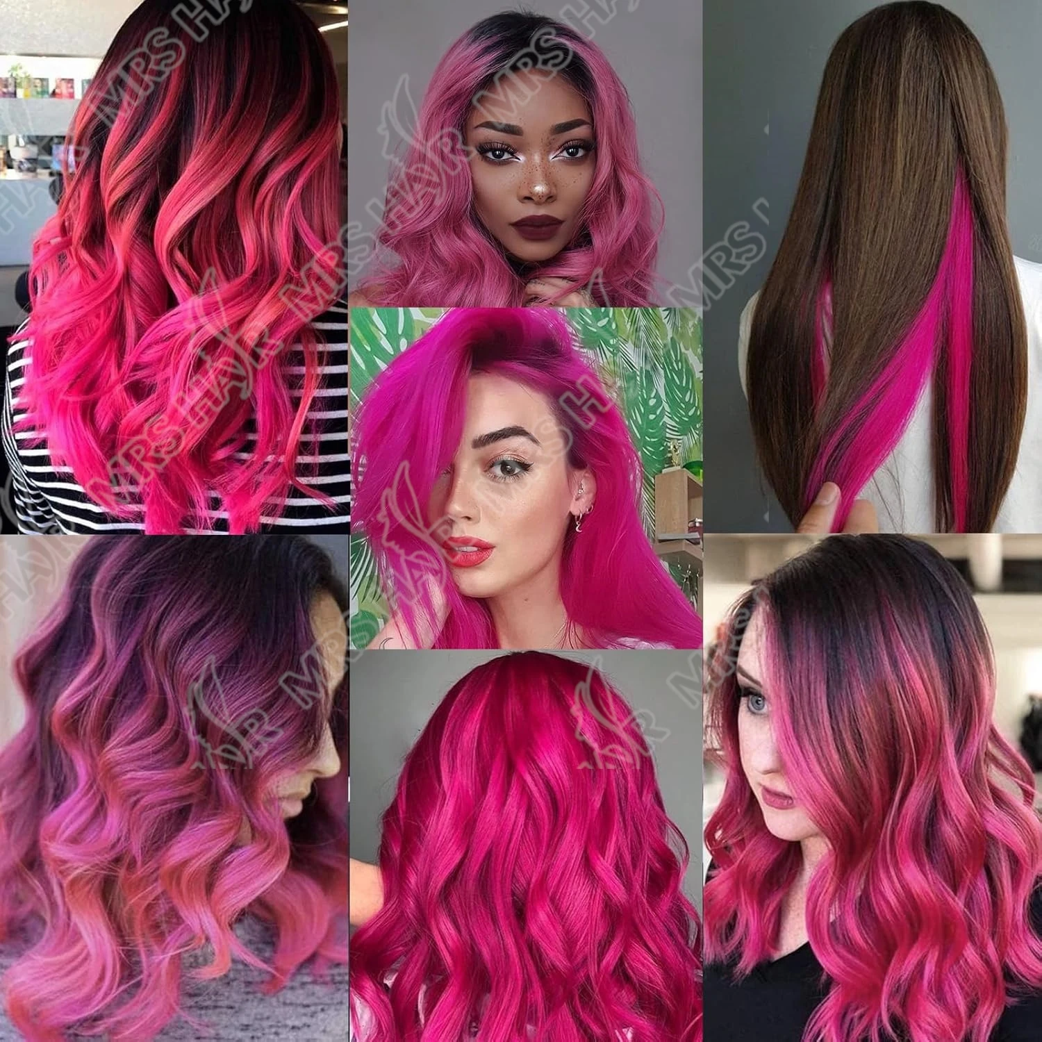 وصلات شعر ملونة ساخنة بمشبك في 16 بوصة للحفلات الاصطناعية النيون يبرز ملحقات الشعر للنساء (12 لونًا) #6