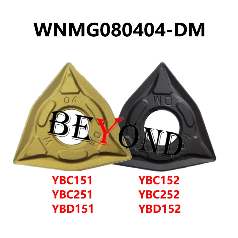 

WNMG080404-DM YBC251 YBC252 YBD152 Carbide Inserts 100% Original YBD151 YBC152 YBC151 Lathe Cutter WNMG 080404 10pcs/box Tools