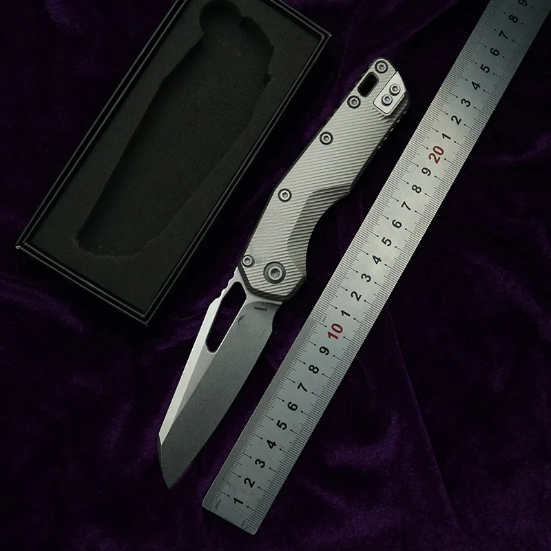 

LEMIFSHE MSI Manual Open Titanium Handle Ball Bearing Mark M390MK Hunt Survival Tactical EDC Tool Folding Camping Pocket Knife
