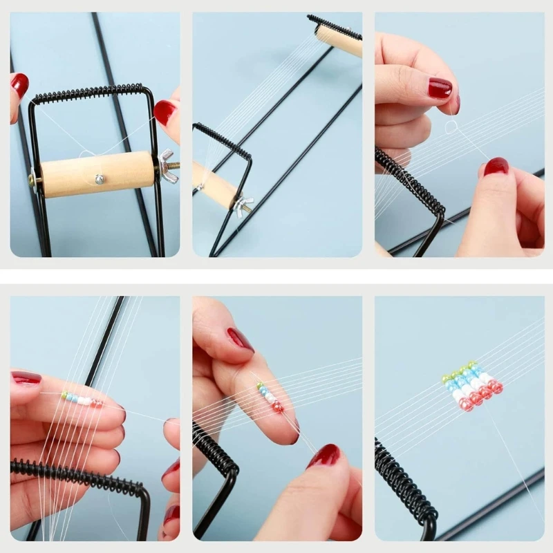 ZB91 Beading Loom Jewelry Making Tool Bead Weaving Kit Lightweight Knitting Machine for Creating Bracelets and Necklaces - Image 2