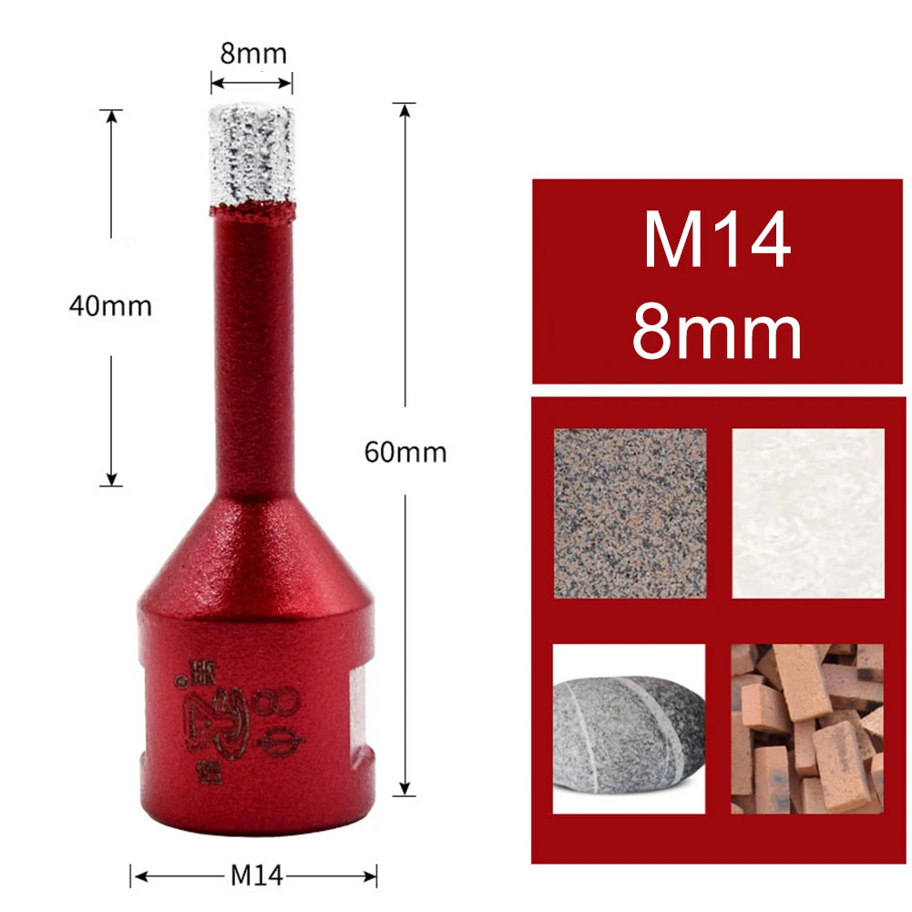 1pc 6-68mm Dry Diamond Drill Bit M14 Dry Diamond Drill Bits For Angle Grinder Porcelain Granite Tile Glass Ceramic Saw Drill Bit