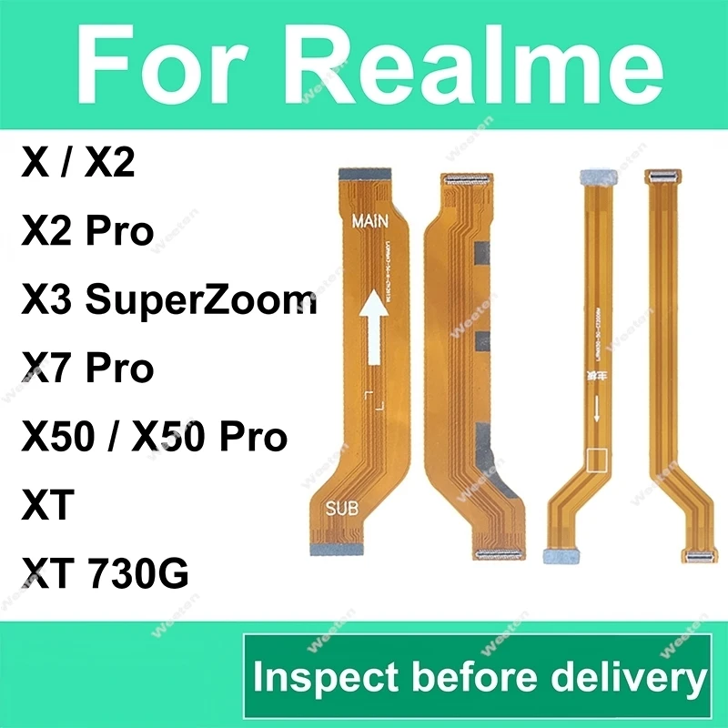 

Шлейф материнской платы для Realme X XT X2 X3 X7 X50 Pro X3 Super Zoom 5G, гибкий кабель LCD, запасные части