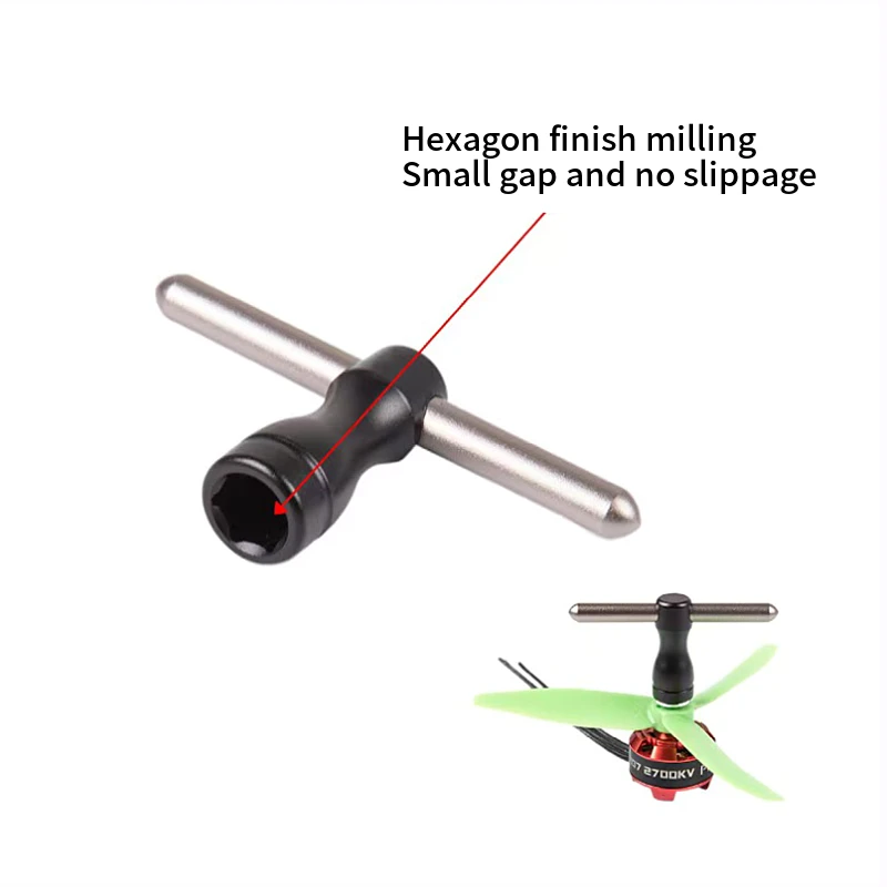 Liga de alumínio m5 chave de parafuso hélice ferramenta de liberação rápida t-soquete para rc drone fpv 2205/2207 motor quadcopter multicopter