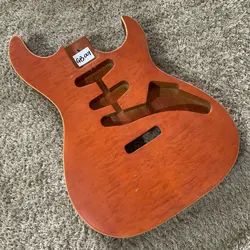 Electric Guitar Body Color SSS Pickups Tremolo  Style Maple Top With Solid Ash DIY Guitar Parts Replace Accessories GB001