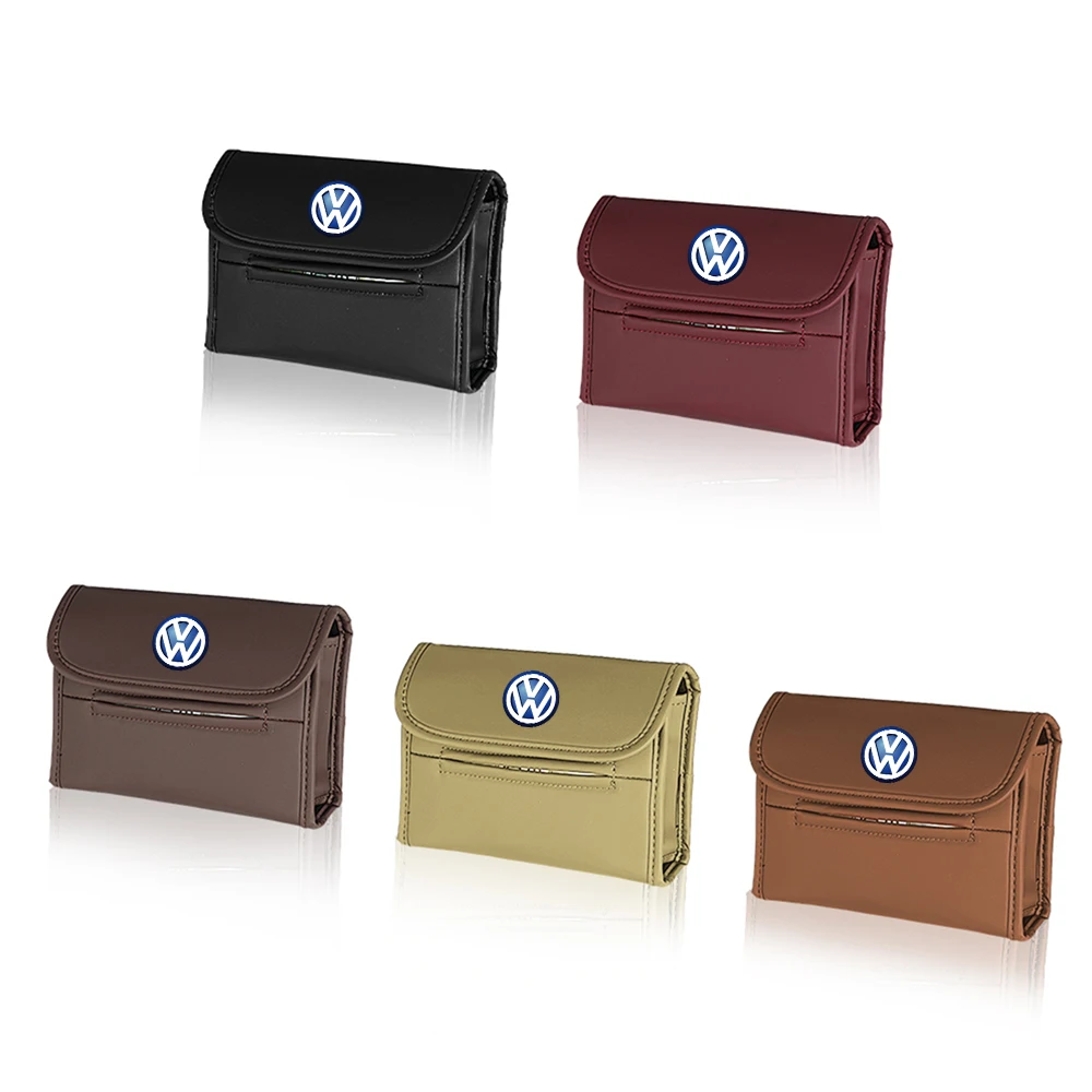 1 Pc Car Tissue Box Towel Sets Car Sun Visor Tissue Box Holder Auto Interior Storage Decoration For Volkswagen VW polo golf