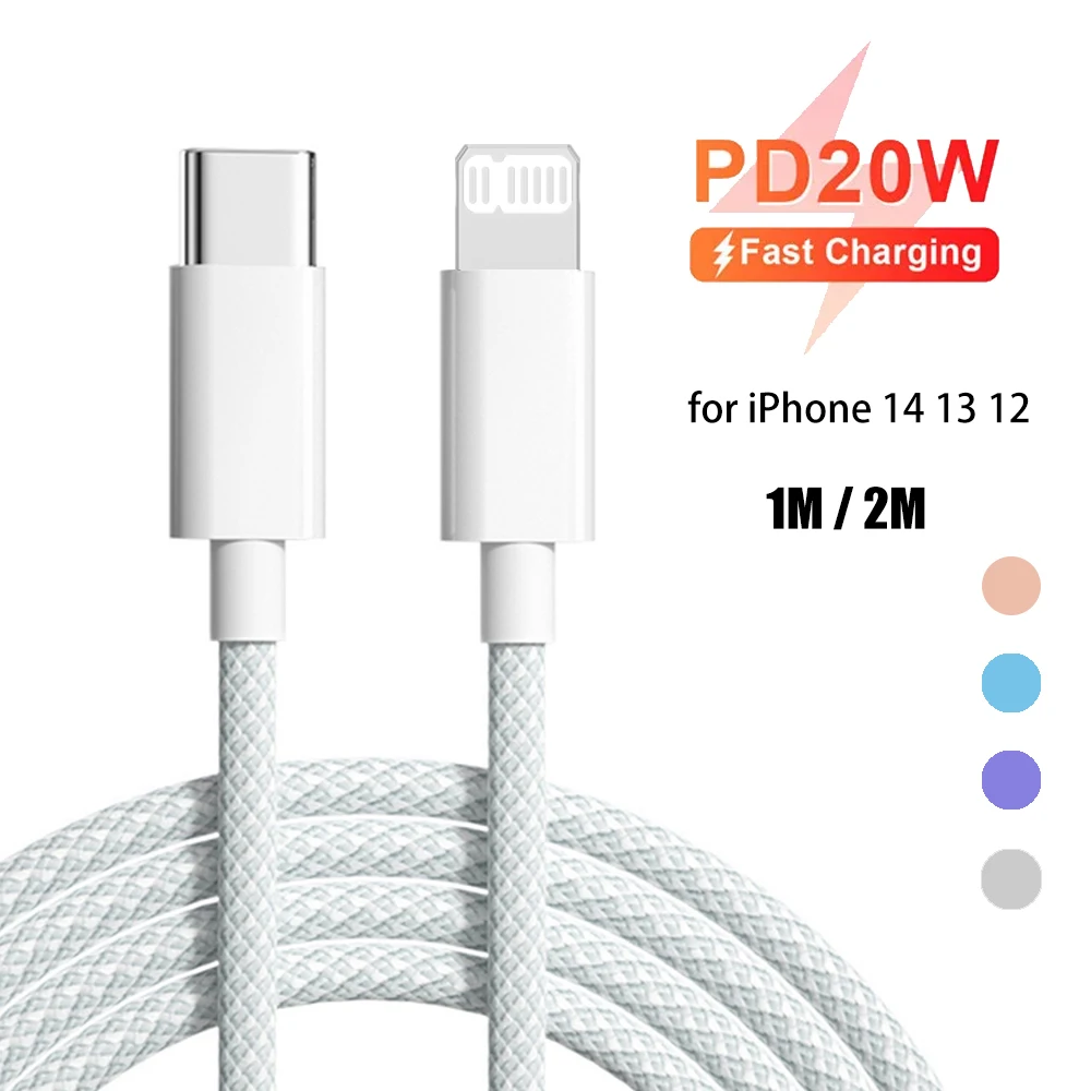 Cavo USB C PD 20W per iPhone 14 13 12 11 Pro Max Mini XS XR iPad ricarica rapida tipo C a cavo ios cavo dati 0.3M/1M/1.5M/2M