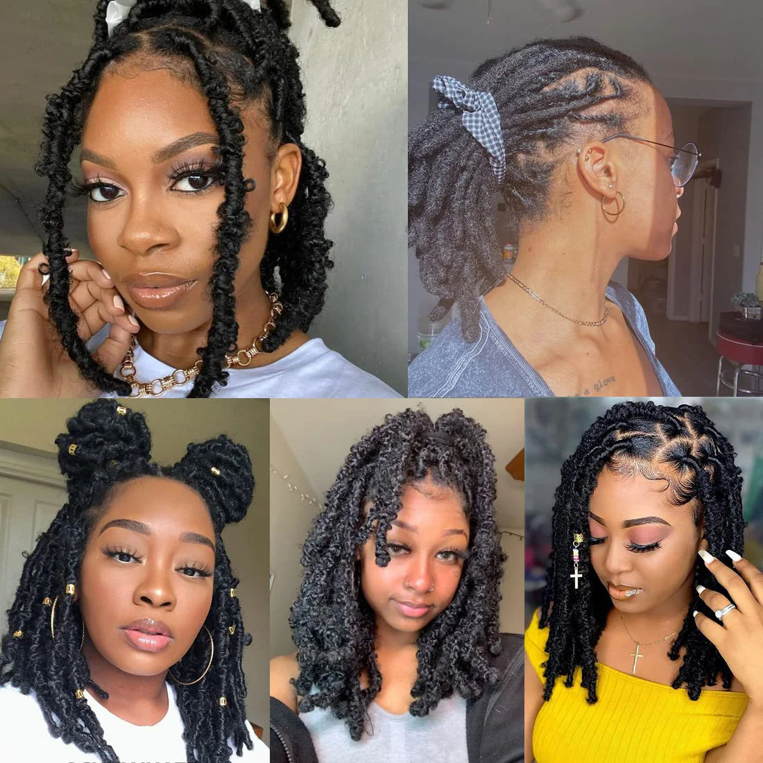 Vorgetrenntes, federndes Afro-Twist-Haar, 6er-Packung, schwarze, vorflauschige Naturlocken sind perfekt für Marley-Häkelhaar-Synthetik