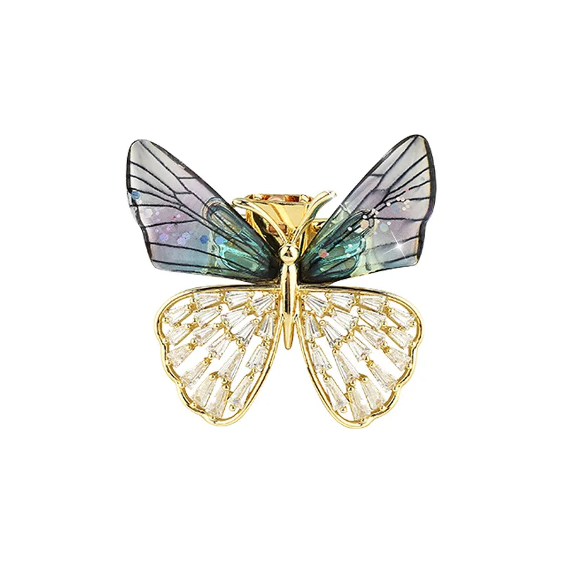 고급 나비 패치워크 브로치, 여성스러운 드레스에 어울리며 브로치 액세서리와 잘 어울립니다.