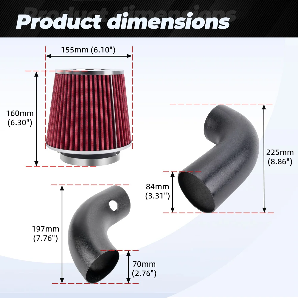 RASTP-Car نظام دخول الهواء البارد التعريفي عدة ل 96-04 تشيفي S10 السترة جي إم سي جيمي 4.3L V6 أجزاء المحرك OFI173