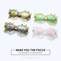 New Personality Funny Sunglasses Female Fashion Exaggerated Irregular Cross-border Wave Sunglasses