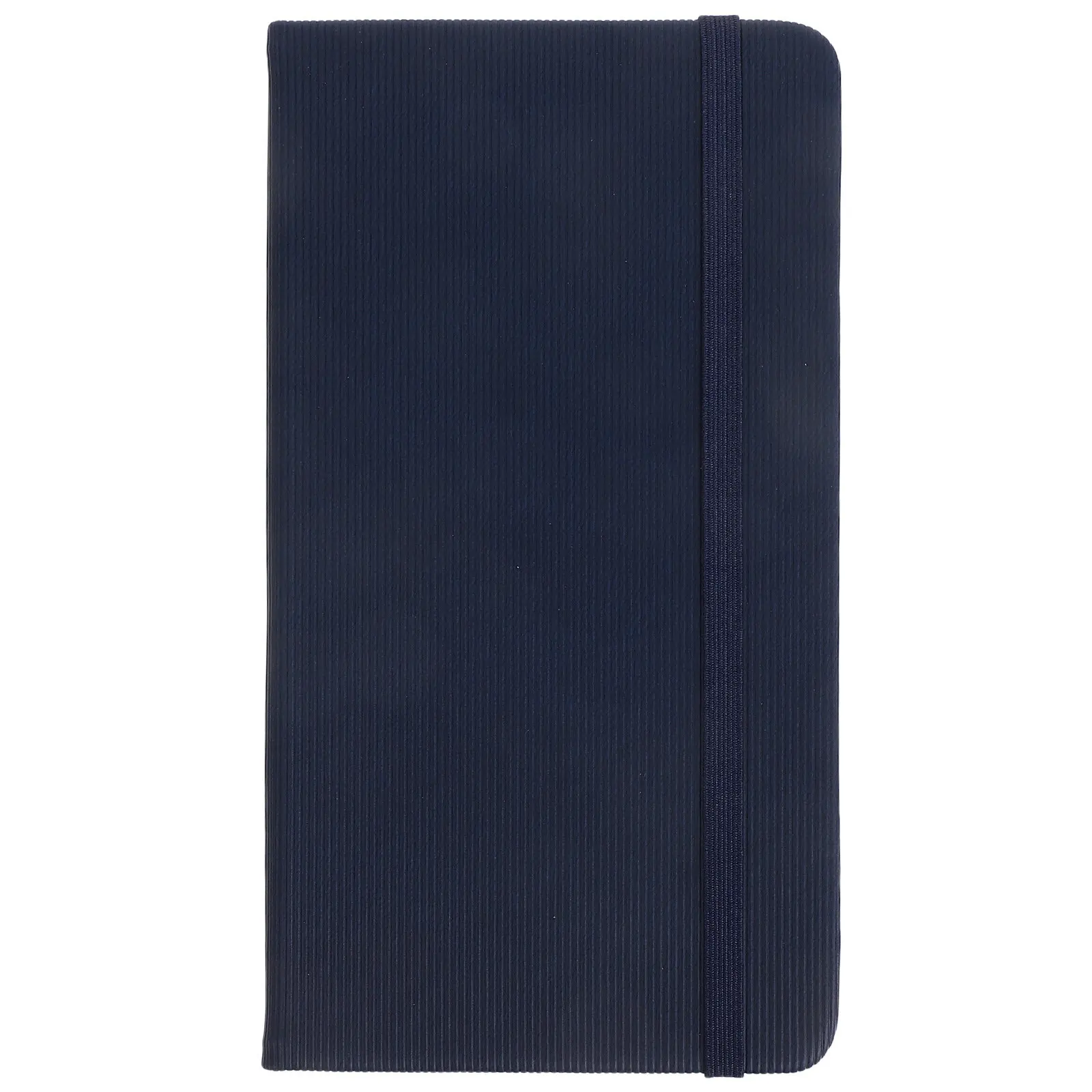 Pocket Notebook Faux Elastic Band Compact Dark Blue A6 Mini Journal Portable Diary Travel Work Notes Mini Note Pads
