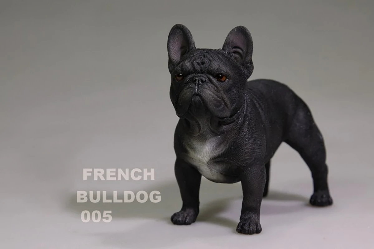 Auf Lager Jxk 1/6 Maßstab Französische Bulldogge Realistische Fadou Haustier Soldat Tier Hund Figur Sammlerstück Dekorationen Ornamente Modell