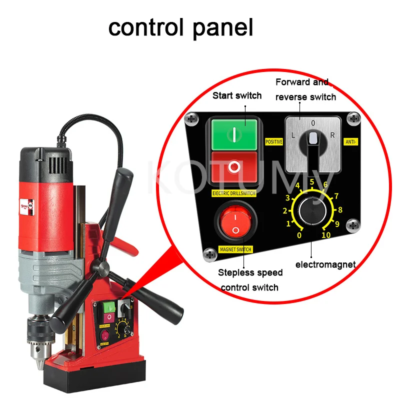 AX16RE Electric Bench Drilling Rig Machine Magnetic Drill Press  Multifunctional Magnetic Drill for Shipbuilding Steel Plate