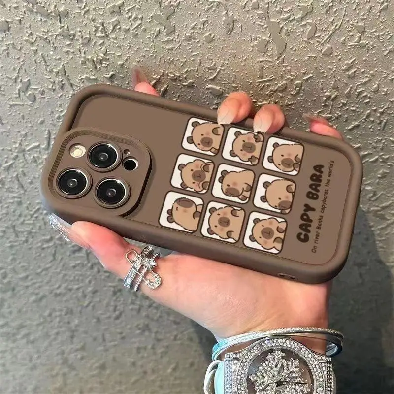 حافظة كابيبارا مضحكة لسامسونج جالاكسي ، غطاء لطيف ، جالاكسي A14 5G ، A15 ، A25 ، A06 ، A05 ، A05S ، A04 ، A04E ، A03 ، A50 ، A71 ، A73 ، A31 ، a33 ، A22 ، A03S ، A30 ، A21S