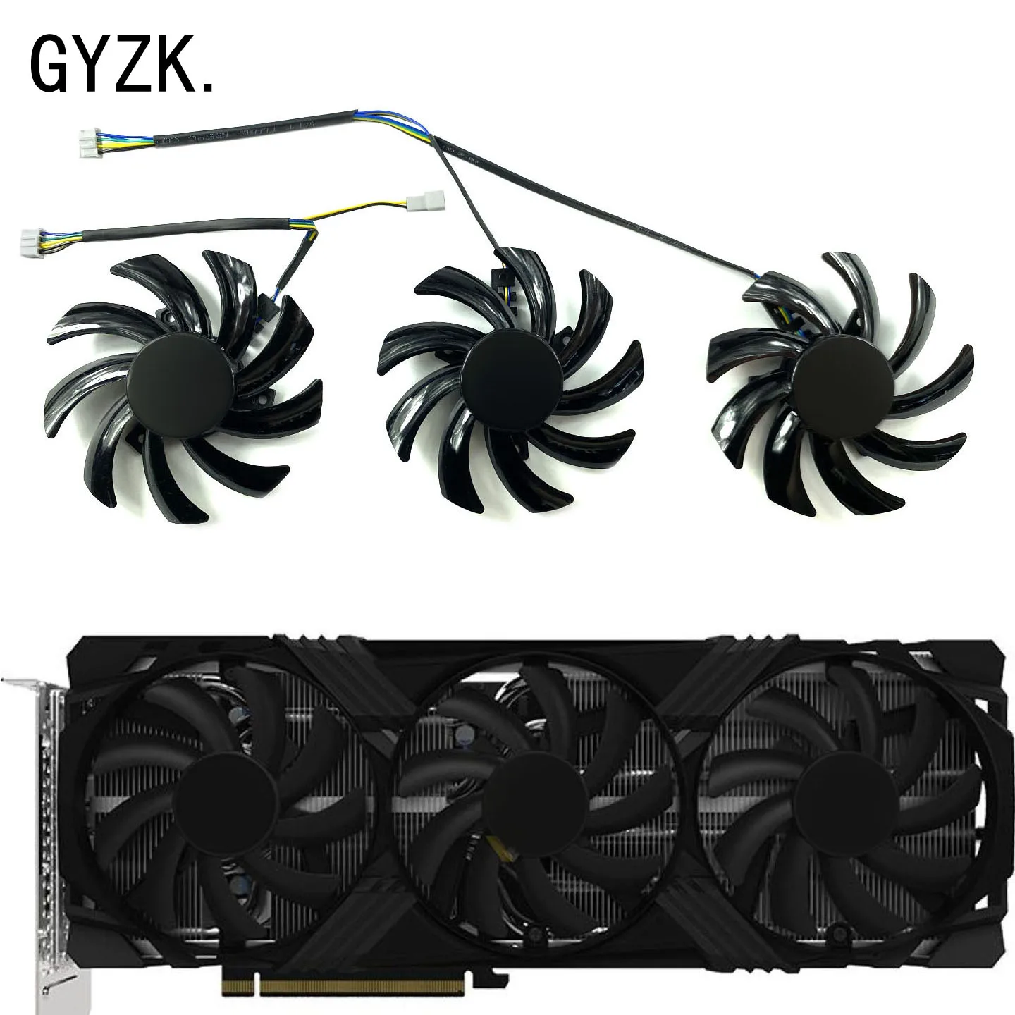

87 мм T129215SU для PNY RTX4070ti 4070ti S VERTO тройной вентилятор OC сменный вентилятор для видеокарты