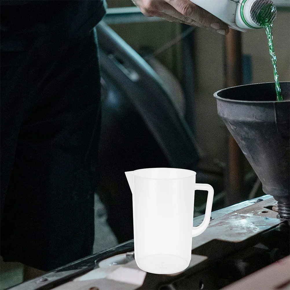 

2pcs 3000Ml Plastic Measuring Cup For Oil Changes Precision Graduated Fluid Measurement Automotive Repair Tool Handled Liquid