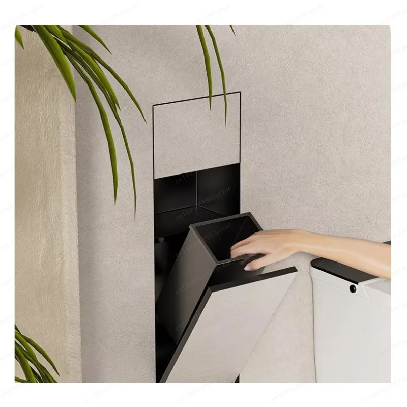 Modern 304 Stainless Steel Wall Mounted Bathroom Niche Recessed Toilet Paper Tissue Paper Box Hotel Shower Niche
