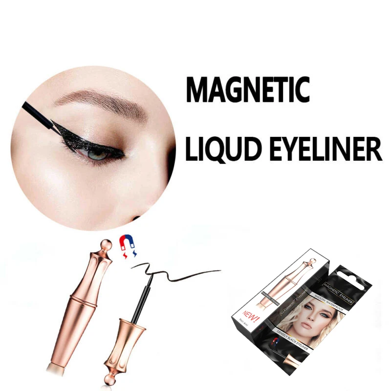 Magnetic Eyelashes Eyeliner Tweezer Set Natural False Lash Repeated Use 3D Mink Eyelashes Waterproof Liquid Eyeliner Makeup Tool