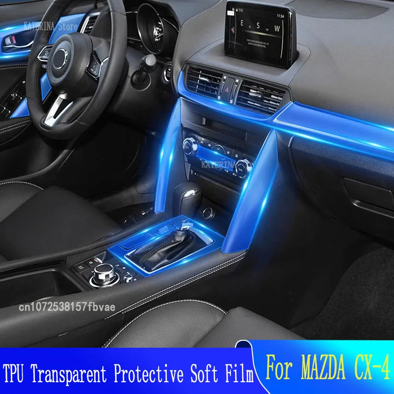 

For MAZDA CX-4 2020-2021 Car Interior Gearpanel Dashboard Gps Navigation Screen Transparent TPU Protective Film