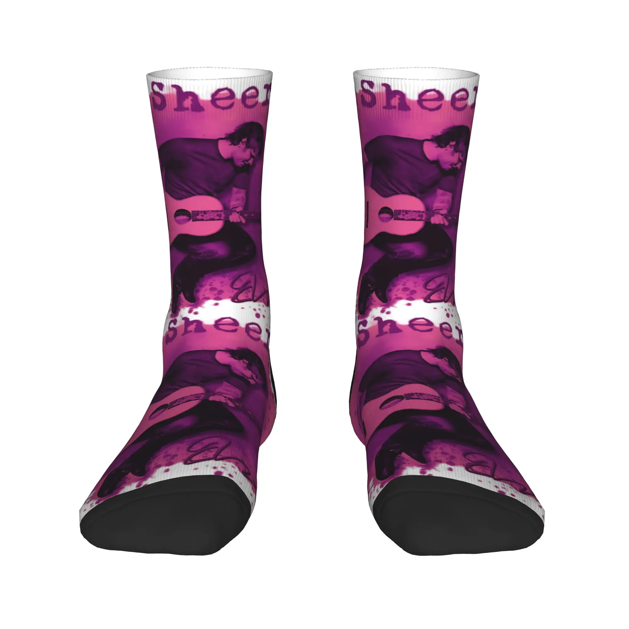 Couple Socks Ed Sheeran Loop Tour Fan Art  Stockings Autumn Korean Medium Soft Socks Design Running Sports Anti Bacterial Socks