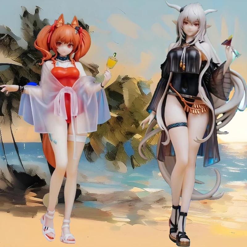 

Arkights Game Characters Shining And Angelina Summer Swimsuit Figurine Toy Female Model Collectible Ornament Toys Custom Gifts