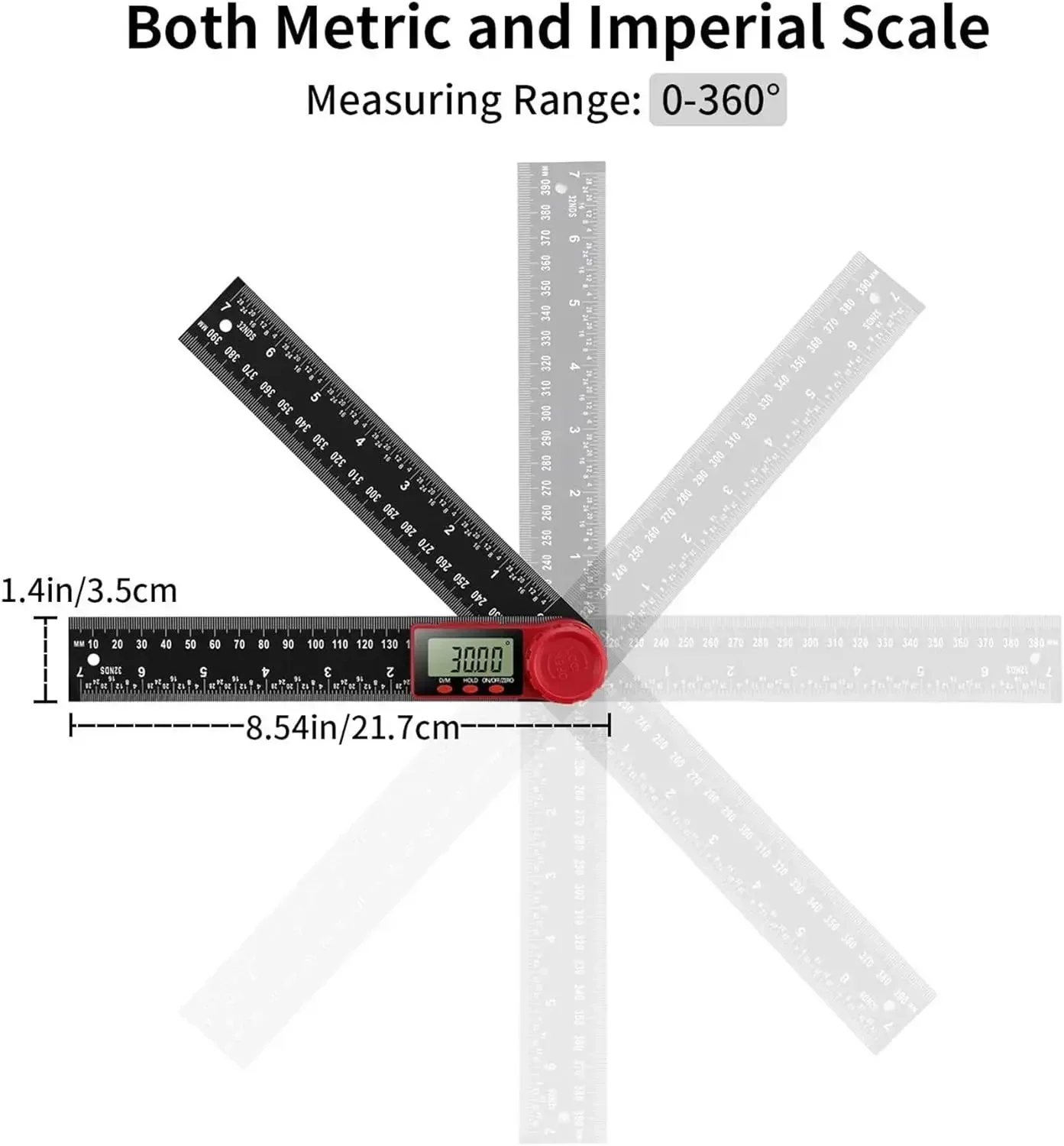 75 90 Degree Measuring Carpenter ToolsProtractors Digital Display Angle Level Ruler Goniometer Angle Finder Inclinometer