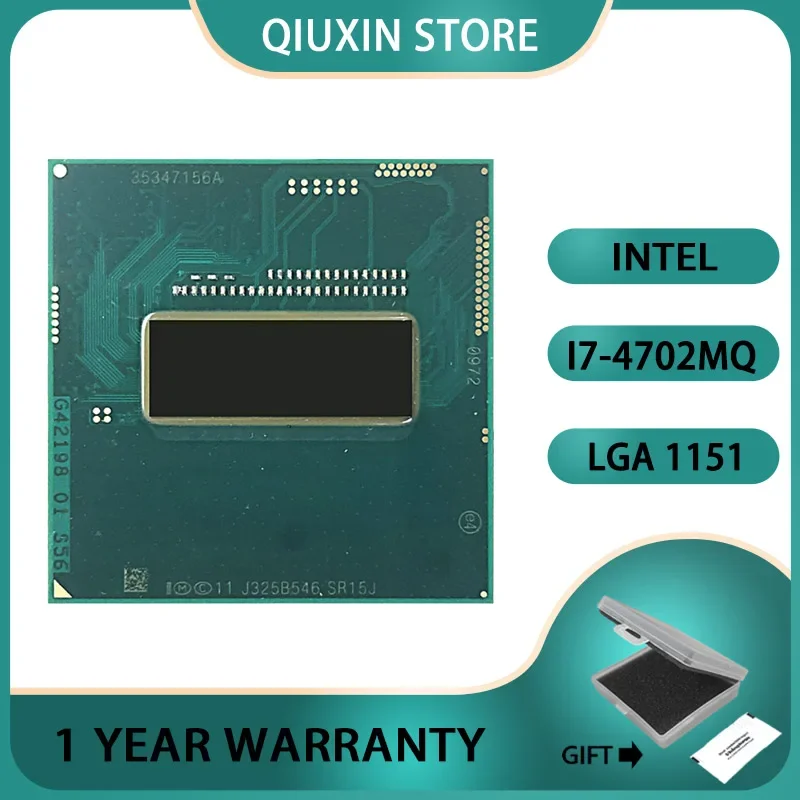 Процессор Intel Core i7-4702MQ i7 4702MQ SR15J, 2,2 ГГ, 37 Вт, Разъем G3 / rPGA946B четырехъядерный, восьмипоточный, 6 Мб