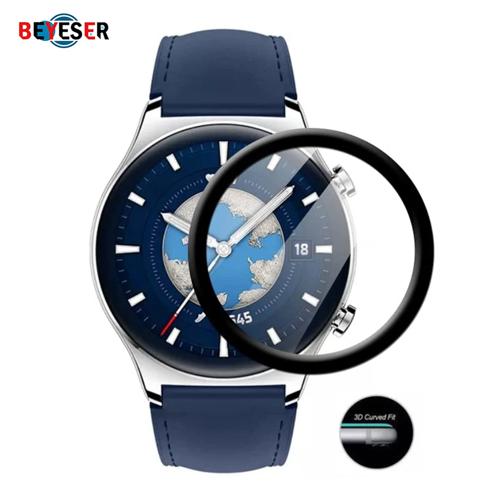 

2Pcs Screen Protector Film For Huawei Honor GS3 HD 3D Curved Composite Film Smartwatch Anti-scratch Protection Accessory