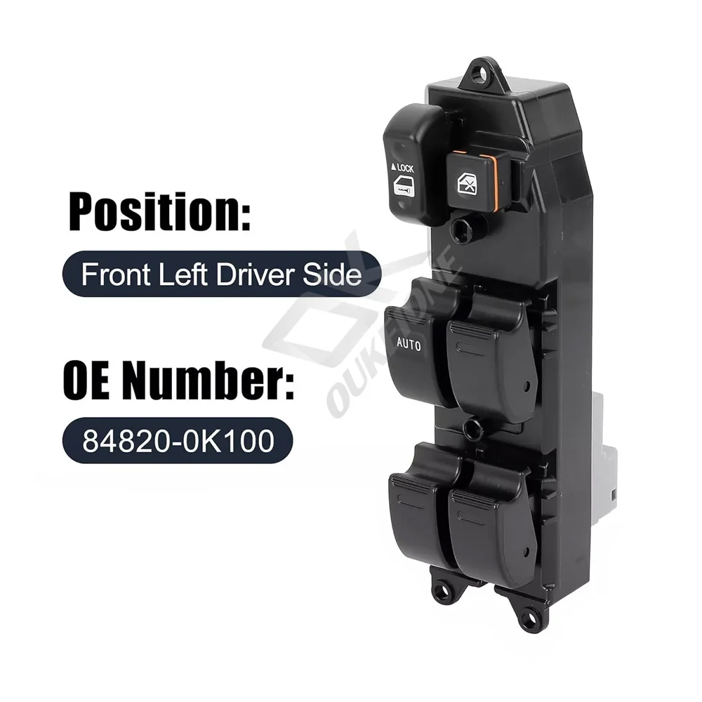 84820-0K100 Window Control Switch for 2004-2015 Toyota Fortuner Hilux Electric Master Power Glass Lifer Button Car Accessories