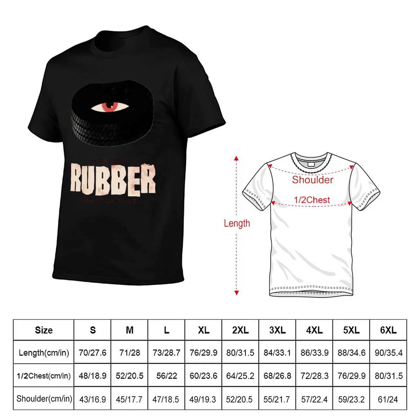 Rubber - A Film by Quentin Dupieux T-Shirt graphics plus size clothes blacks designer shirts mens t shirt graphic