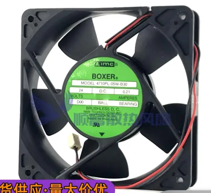 

BOXER 4710PL-05W-B30 DC 24V 0.21A 120x120x25mm 2-Wire Server Cooling Fan