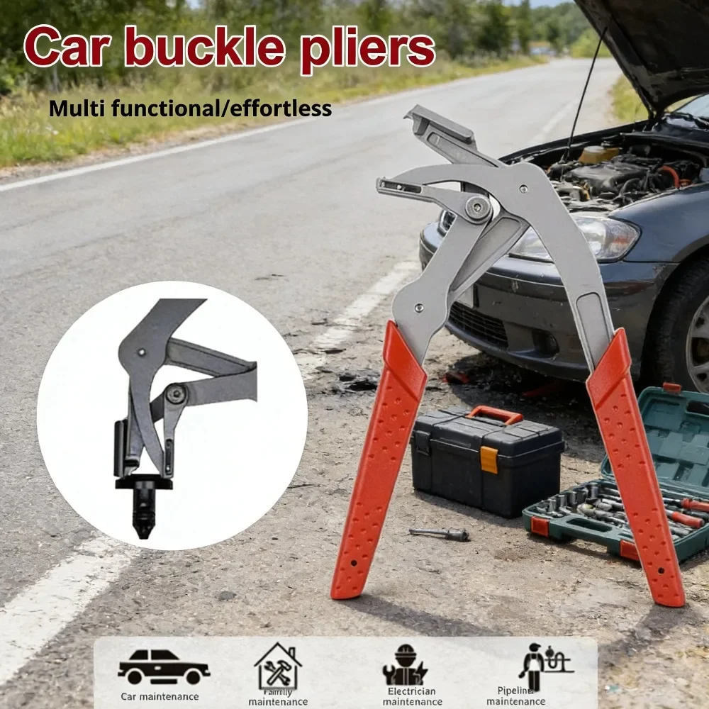Rafford Car Clip Removal Pliers, Trim Fastener Remover Tool, Push Rivet Puller, Damage-Free Auto Panel Clip Plier